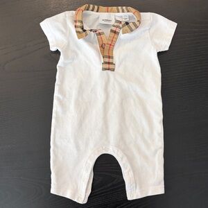 Burberry Baby Short-Sleeve One-Piece Playsuit
